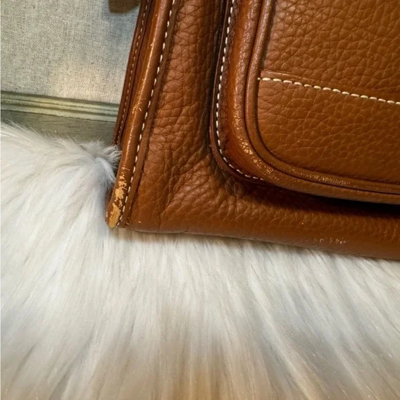 Dooney and Bourke Chestnut Double Pocket Satchel - Picture 10 of 15